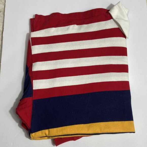 Vintage 90s Eddie Bauer Rugby Shirt XL Patriotic Stripes - Picture 6 of 8